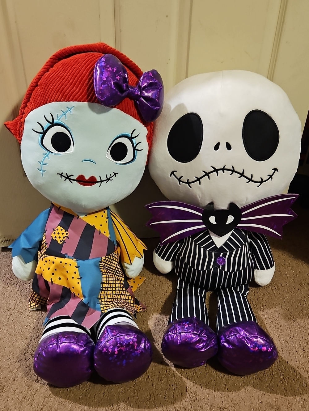 Sally & Jack Patchwork Plush Dolls